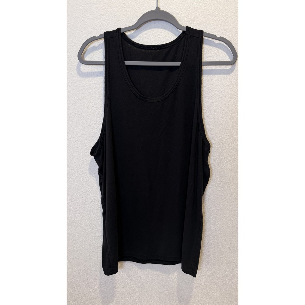 ALO Tank Top Mens Medium Black Jersey Lightweight Stretch Athletic Gym Yoga